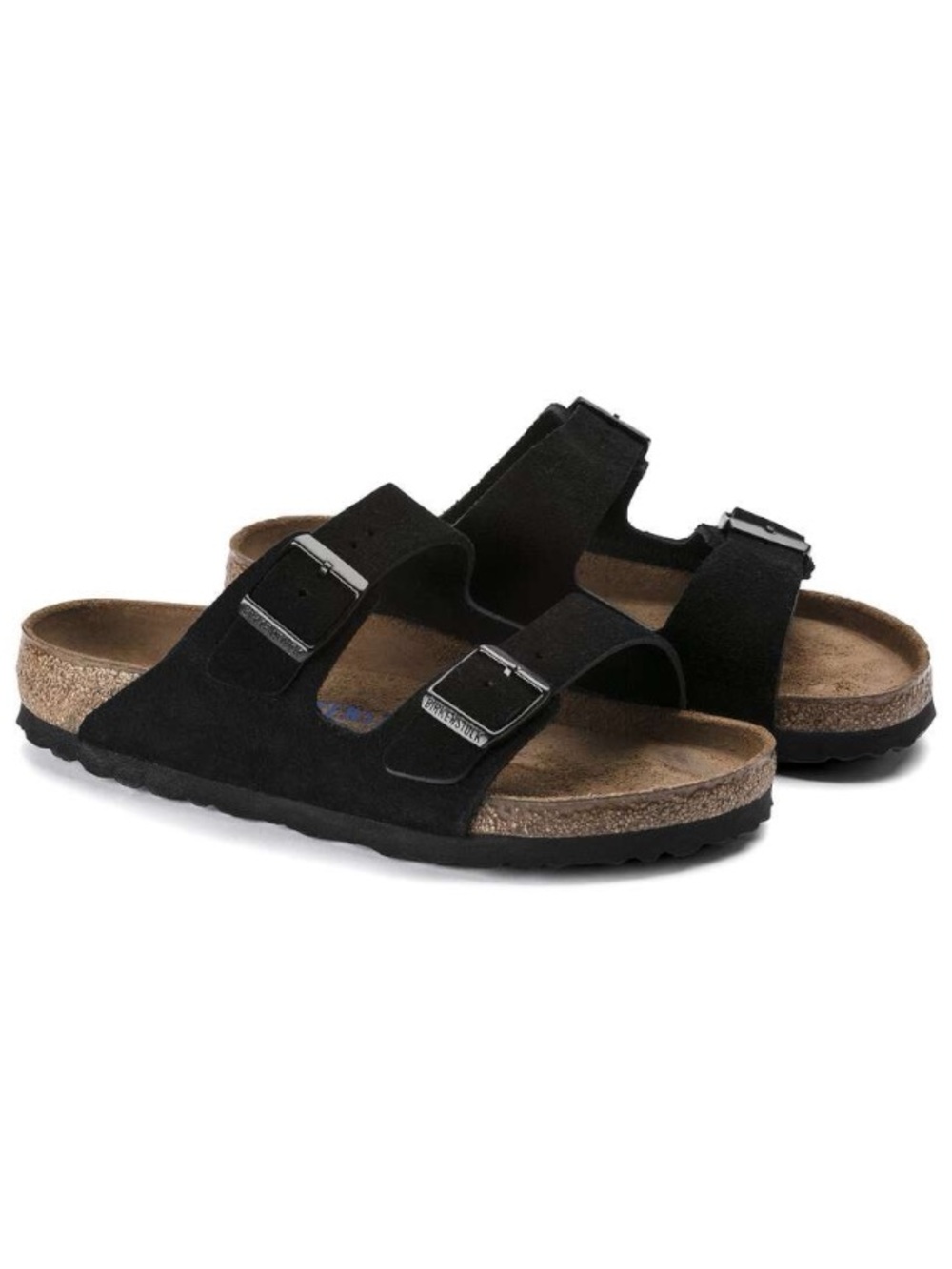 Birkenstock Sandals Shoes Arizona Black Suede 41 Womens 10 10.5 Mens 8 8.5